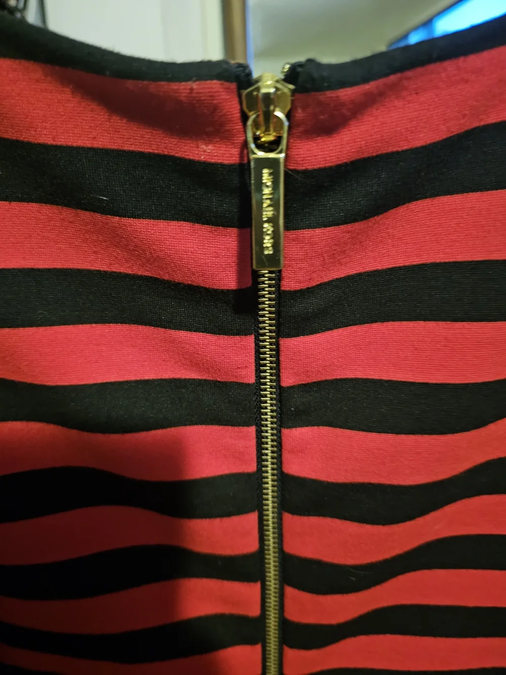 Michael Kors Long Sleeve Red And Black Dress Size L